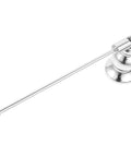 Christmas Metal Candle Fire Extinguisher Cap With Long Handle, Effortless Tealight Snuffer with silver dome and long shaft