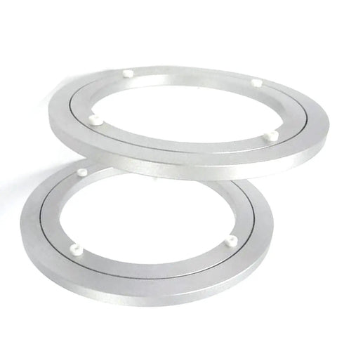 Heavy Duty Lazy Susan Turntable For Kitchen And Dining Tables 360 Degree Rotating Aluminum Swivel Plate With Silicone Suction Cups