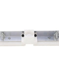 Heavy Duty Aluminum Router Lift System With Precision Insert Base Plate For Woodworking Tables and Smooth Metal Installation Kit, white and silver plate.