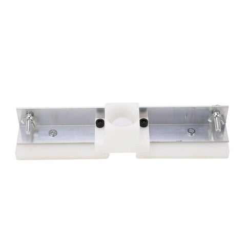 Heavy Duty Aluminum Router Lift System With Precision Insert Base Plate For Woodworking Tables and Smooth Metal Installation Kit, white and silver plate.