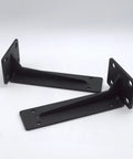 Rock Hard Heavy Duty Corner Shelf Brackets With Matte Black Finish And Rust Resistant Iron for wall mount storage