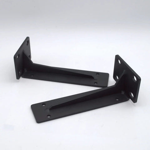 Rock Hard Heavy Duty Corner Shelf Brackets With Matte Black Finish And Rust Resistant Iron for wall mount storage