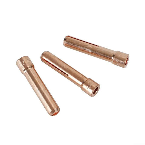 Upgrade Your Tig Welding Game With This Sweet 12 Piece Torch Accessory Kit Featuring Gas Lens And Glass Cup For Cleaner Arcs And Precise Control On Pipes And Tight Spots Without Any Turbulence Or Mess - Copper collets for TIG torch.