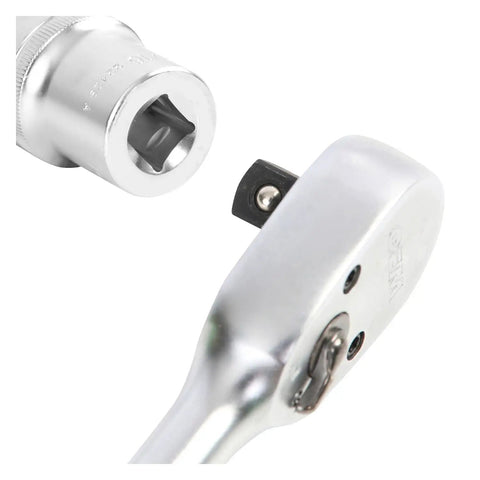 Half Inch Drive Deep Socket One And One Sixteenth Inch Six Point For Tight Access And Solid Torque Chrome Finish PosiGrip Automotive Hand Tool