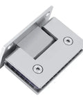 Frameless Shower Door Hinge For 8-10mm Glass Heavy Duty Brushed Stainless Steel Wall Mount Bracket 90 Degree Auto Close Fits Doors Up To 800mm Wide Dope Upgrade For Modern Bathrooms, wall-mount hinge