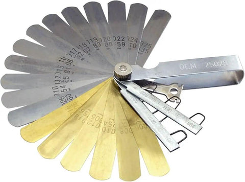 Combination Tune Up Feeler Gauge Set With Hardened Steel Blades And Brass Gauge Blades Built Tough For Real World Garage Use