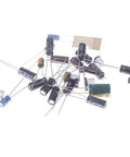 25 Pcs GameGear Capacitor Set For GG Motherboard Replacement, Standard Size Metal Capacitors For Stable Console Repair And Reliable Performance In Industrial Equipment Supplies. Assorted metal electrolytic capacitors with long leads