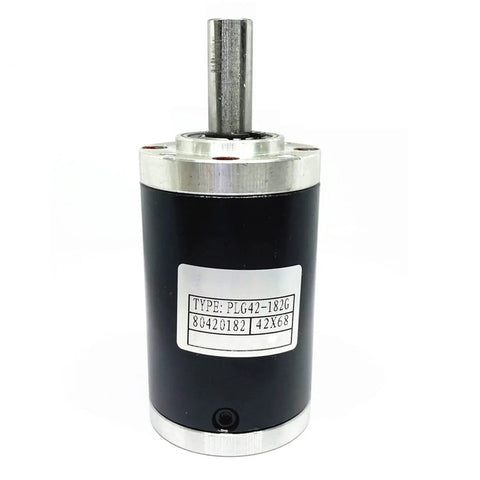 Kickass 42mm Planetary Reducer Gearbox With Low Noise Dc Worm Motor Upgrade, showing a sleek black and silver design and mounting hub.