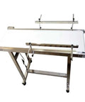 Heavy Duty 110V PVC Belt Conveyor With Double Guardrail 53 Inch Long Belt 11.8 Inch Wide Built Tough For Industrial Transport