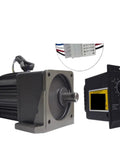 Built Tough 60W Asynchronous Geared Motor 220V AC Featuring Adjustable US 52 Governor And Heavy Duty Mounting Bracket with speed controller.