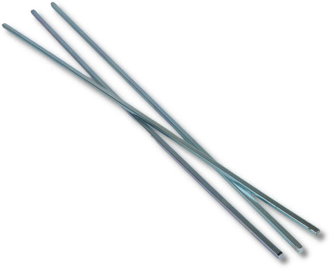 One Eighth Inch Square Key Stock Bar Set, Zn Coated Cold Drawn Steel, One Eighth By One Eighth By Twelve Inches, Pack Of Three
