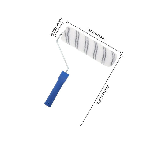 Lightweight Small Paint Roller With Ergonomic Handle For Fast Wall Coverage And Crisp Clean Edges Ideal For Ceilings Trim And Furniture, 32 cm long.