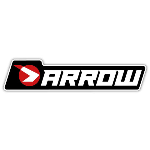 Arrow logo with stylized red circle and white arrow inside, bold white 'Arrow' text on black background.