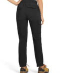 Back view of Women's Go-To Hiking Cargo Pants With 6 Pockets Lightweight Water Resistant Quick-Dry 4-Way Stretch Stain-Resistant Black Large