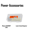 Battery organizer for 2500 Lumen Tactical Flashlight With Long Range 300 Yard Beam And 7000mW 940nm IR Illuminator For Hunting.