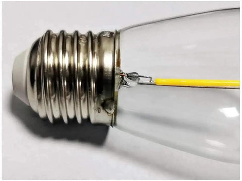 Close-up of 25 Pack S14 LED Bulbs For String Lights 6000K White 120V 1W E26 Base Shatterproof Waterproof Edison Replacement Bulbs