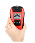 Handheld Stud Finder Wall Detector With Lcd Screen Finds Wood Metal Studs And Ac Cables Dead On Detection No Hassle Game Changer Scanner For Diy Remodeling Straightforward Setup Quick Reads, shown in hand.