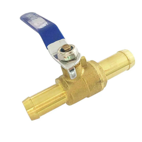 Heavy Duty Brass 5/8 Inch Barb Ball Valve For Heater Hose And PEX Tubing, High Temp 500 Degrees F, 230 PSI, Dual End Shut Off