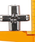 Hidden Cross Door Hinges 180 Degree Concealed Zinc Alloy 2 Pack For Doors And Cabinets Modern Style With Brushed Silver Finish.