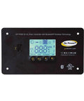 Front view of Bluetooth 30 Amp Solar Regulator Keeps Your Off Grid Setup Juiced Monitors Voltage Amperage and Battery Charge Percentage