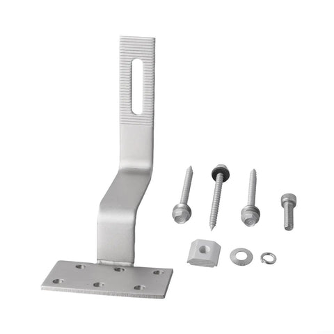 Rock Solid 304 Stainless Steel Solar Panel Roof Hooks For Tile Roofs With Built Tough Mounting Brackets and Self Tapping Screws.