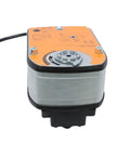 Heavy Duty Ventilation Ball Valve Actuator Lrf24 Sr modulating rotary actuator with orange top and robust metal housing.