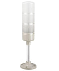 Three Layer Signal Tower Light with Transparent White Case, Flashes and Constant Bright, Adjustable Brightness, Boss Grade Industrial Beacon