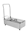No Fuss Heavy Duty Commercial Deep Fryer Oil Filter Pump With Rolling Cart, Smooth 2.64 Gpm Output, Rust Resistant Stainless Steel.