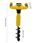 Cordless Post Hole Digger For Urban Greening And Farm Planting Battery Powered Hole Digging Machine with yellow handle and auger