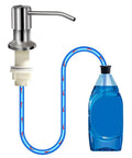 Brushed Nickel Kitchen Soap Dispenser With 47 Inch Silicone Extension Tube Direct Fill Design No Hassle Refills Easy Countertop Install