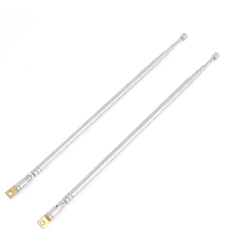 Universal AM FM Radio Antenna Pair Four Section Telescopic Stainless Steel Replacement Aerial For Radio TV And Car Antennas