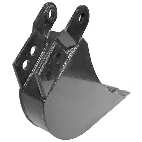 8-Inch Wide Backhoe Bucket With Three Carbon Steel Teeth, Hydraulic Tilt Attachment For Excavators And Backhoes, Bolt-On Design