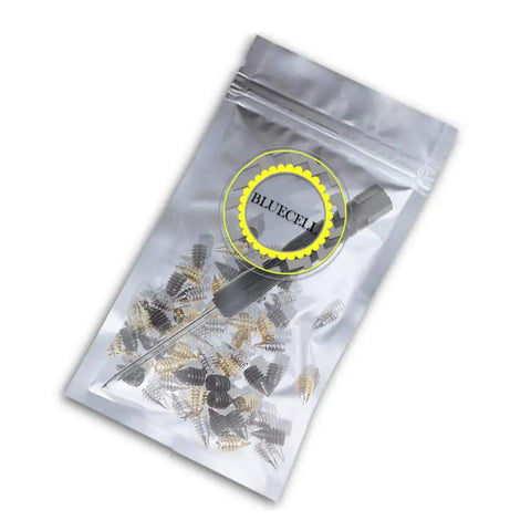 Sweet Sixty Piece Metal Cross Slot Screw Pack With Nifty Screwdriver For Belt Buckles Wallets And Bags Metric Hardware Set in sealed pouch.