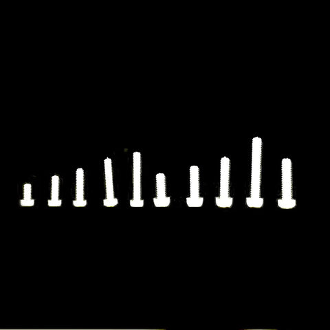 All In One Nylon PA66 White Metric Phillips Pan Head Screws Set 500Pcs M2 To M2.6 With Plastic Storage Box For Electronics Repair DIY Assorted Hardware Kit, showing various screw sizes.