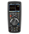 Front view of Handheld Digital Oscilloscope Multimeter 3 In 1 with Bluetooth Interface showing waveform on 3.5 inch color LCD display.
