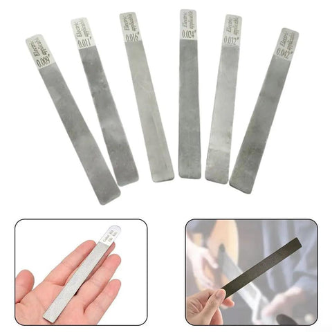 Six Piece Gauged Nut Slotting File Set For Guitar Setup And Repair Pro Grade Stainless Steel Luthier Tools For Precise Nut Filing Crowning And Polishing Frets Compatible With Electric And Acoustic Guitars, six stainless steel files