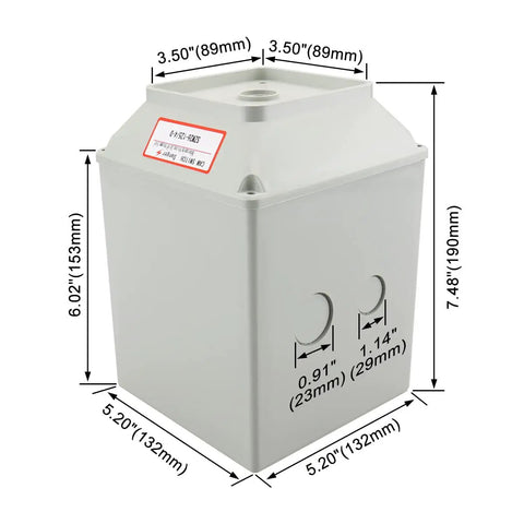 Heavy Duty Exterior Enclosure Box For 125A Universal Rotary Changeover Cam Switch LW28 125 4 Two Three Four Pole Outer Size 190