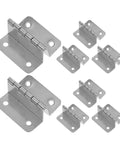 Stainless Steel Cabinet Door Hinges 8 Pack With Four Fold Four Hole Design Right Angle Piano Hinges for seamless cabinet install
