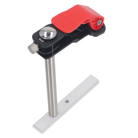 Two Pack Quick Release Hold Down Clamps For Woodworking Beefy Pro Grade Heavy Duty Stainless Steel clamp with red easy lock handle