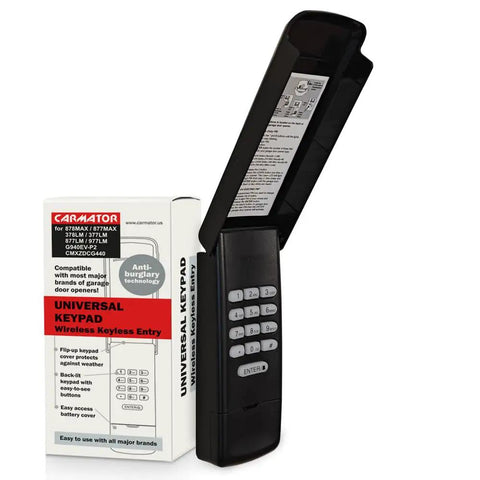 Universal Garage Door Opener Keypad Replacement For LiftMaster Craftsman Chamberlain And More, Learn Button, Black