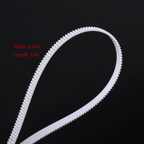 Top Quality 10 Meter White Timing Belt With Steel Core Pu Material Ultra Flexible And Durable Replacement Accessory Perfectly Fits Creality And Anet Series 3D Printers For Smooth Precision Printing Jobs, white 0.6cm belt
