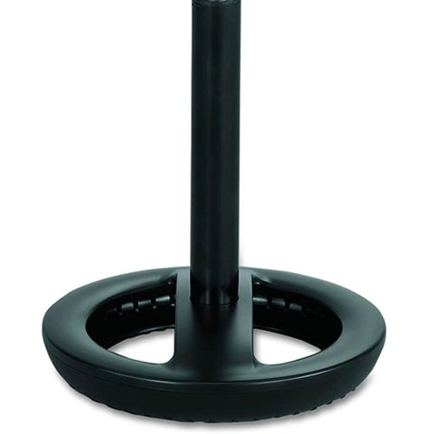 Base of Twixt Active Movement Seating Chair With Dynamic Posture Support, showing adjustable ring, extended height, black color