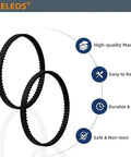 Replacement Belts For FloorRover Vacuum S3018 S3029 S3014 And NEU Series Models Pack Of 2 Durable Elastic Rubber Belts