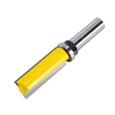 Top Bearing Flush Trim Router Bit For Woodworking Pro Grade Cut Industrial Grade Straight Flute Built Tough Heavy Duty Performance For Electric Routers And Engraving Machines yellow carbide flush trim bit