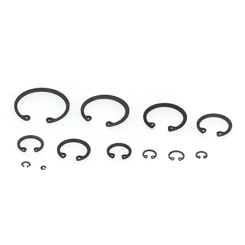 300 Piece Snap Ring Assortment Kit Alloy Steel Retaining Circlips With Storage Box For Auto Repair And Home Use Heavy Duty Set For Quick Reliable Hold Perfect For Automotive Repairs Home Projects And Quick Field Fixes, assorted sizes