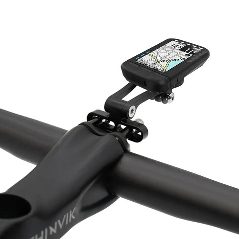 Out Front Extended Bike Computer Mount For Wahoo Elemnt Mini Bolt Roam GPS mounted on handlebars, CNC aluminum