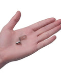 Close-up of Heavy Duty L Shaped Shelf Pegs 40 Piece Set With Holes 1 4 Inch Diameter Durable Non Slip Clamps in hand