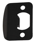 Full Round Door Strike Plate With Iron Black Finish Radius Corner Full Lip 1 Count Pack Model 83796-019 Replacement For Latch Hardware