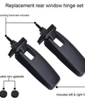 Rear Window Liftgate Glass Hinge Set Right And Left Fits Ford Escape Mercury Mariner Mazda Tribute 2008 2012 Tailgate Rear Hatch Glass Replacement 8L8Z78420A68C 8L8Z78420A68D shown with new mounting hardware and gaskets included.
