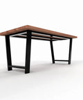 Industrial Heavy Duty Metal Table Base For Granite Quartz Glass Tops, Sturdy 28 Inch Height, side angle view